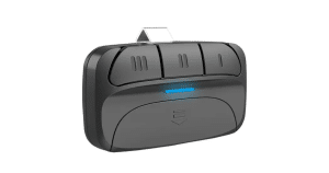 Black wireless mouse with buttons.