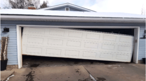 garage door off track