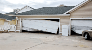 garage door off track