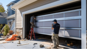 garage door off track